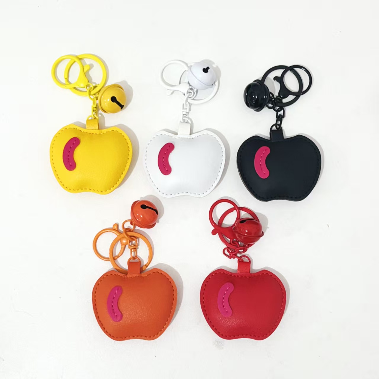 Apple Leather Bag Charm