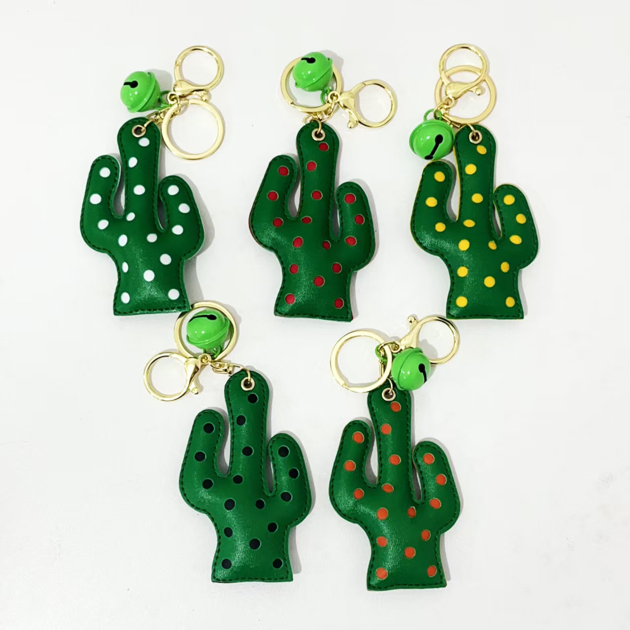 Cactus Leather Bag Charm