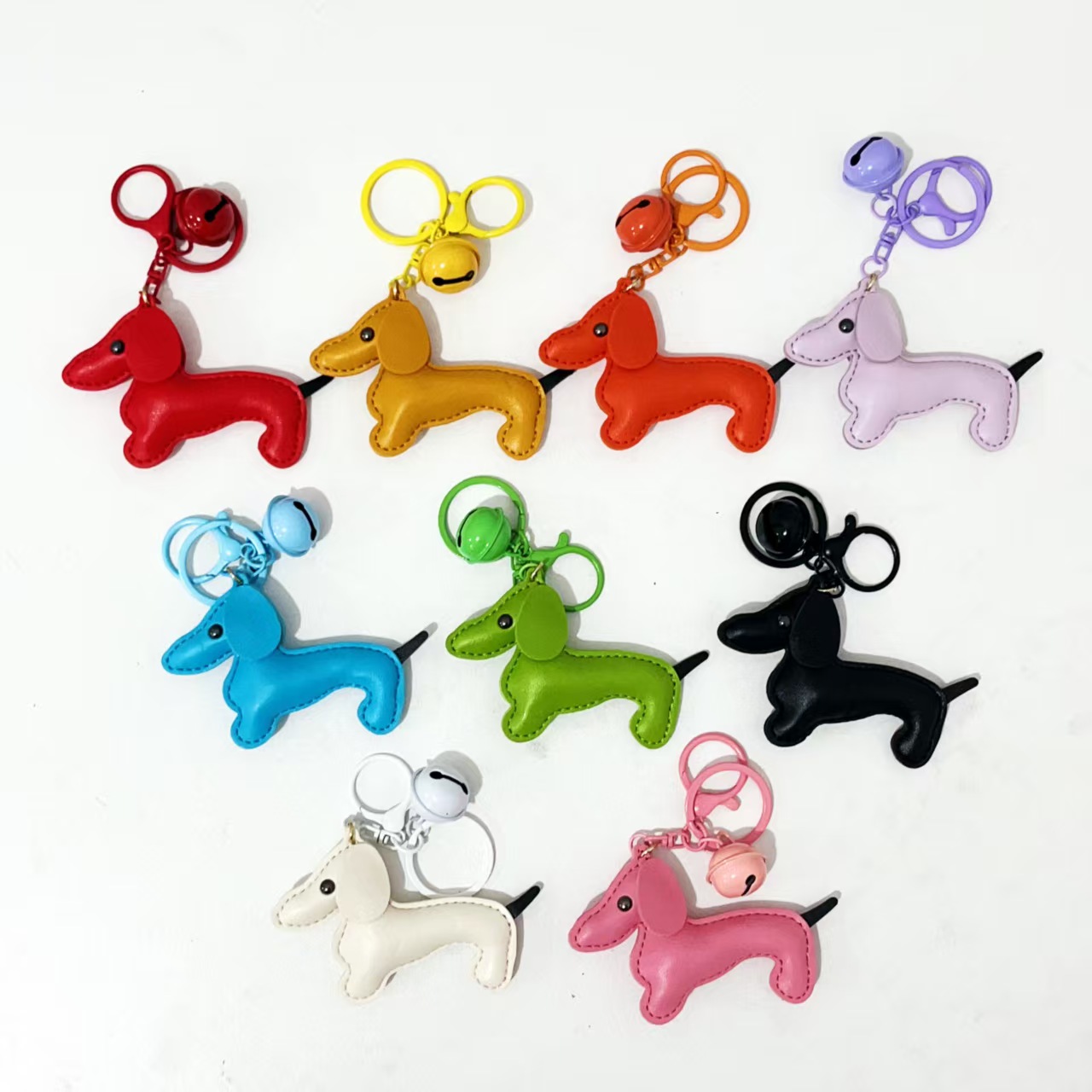 Dachshund Leather Bag Charm
