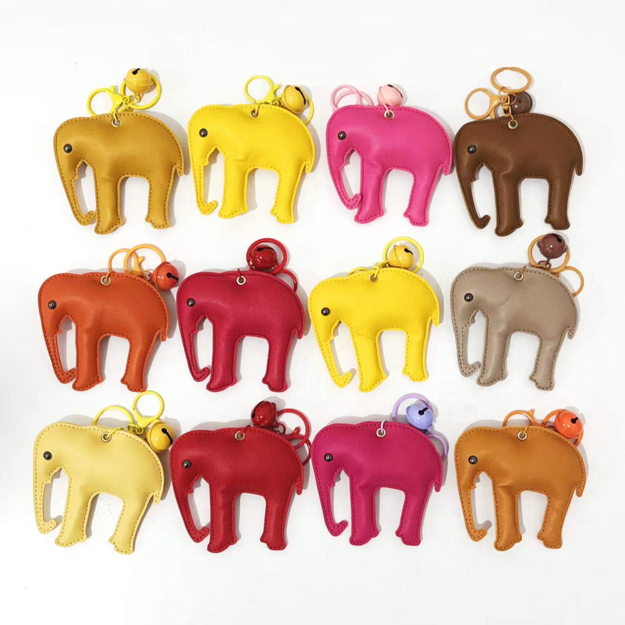Elephant Leather Bag Charm