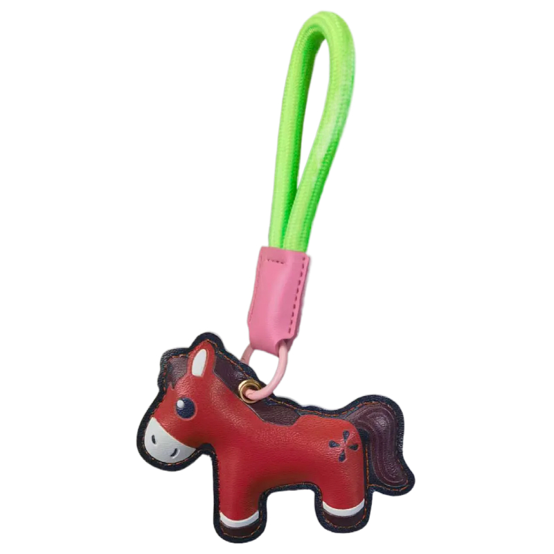 3D Pony Leather Lanyard Charm