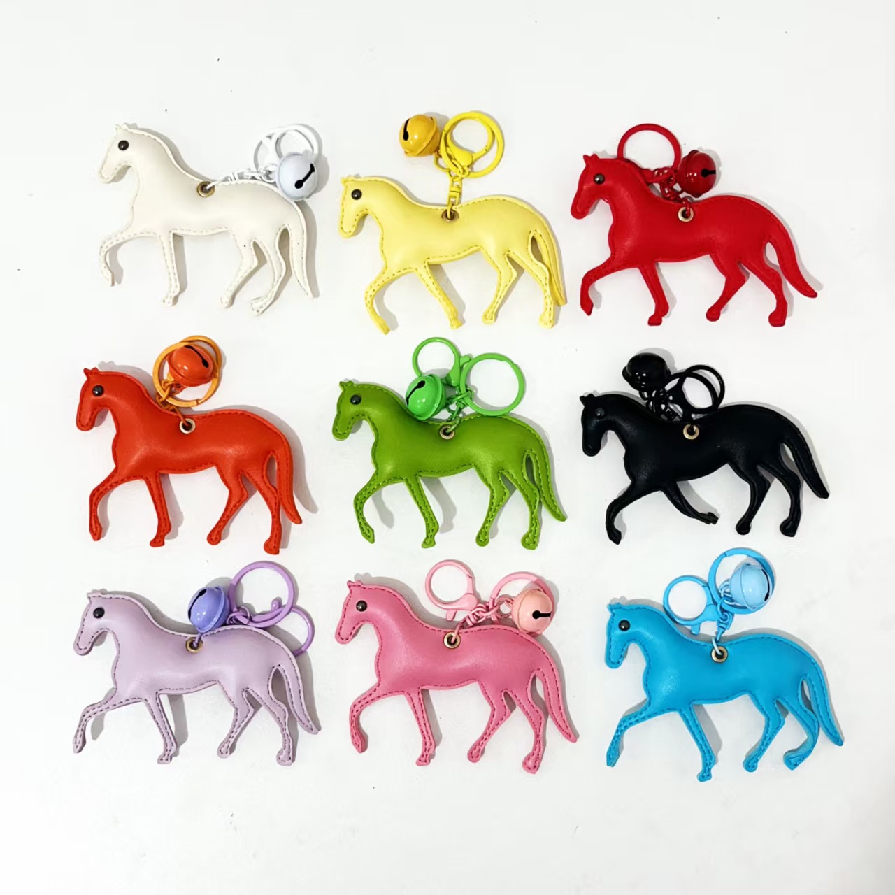 Trotting Horse Leather Charm