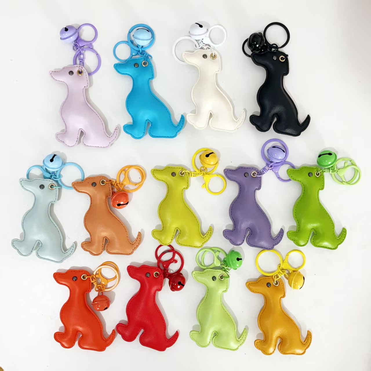 Sitting Puppy Leather Charm