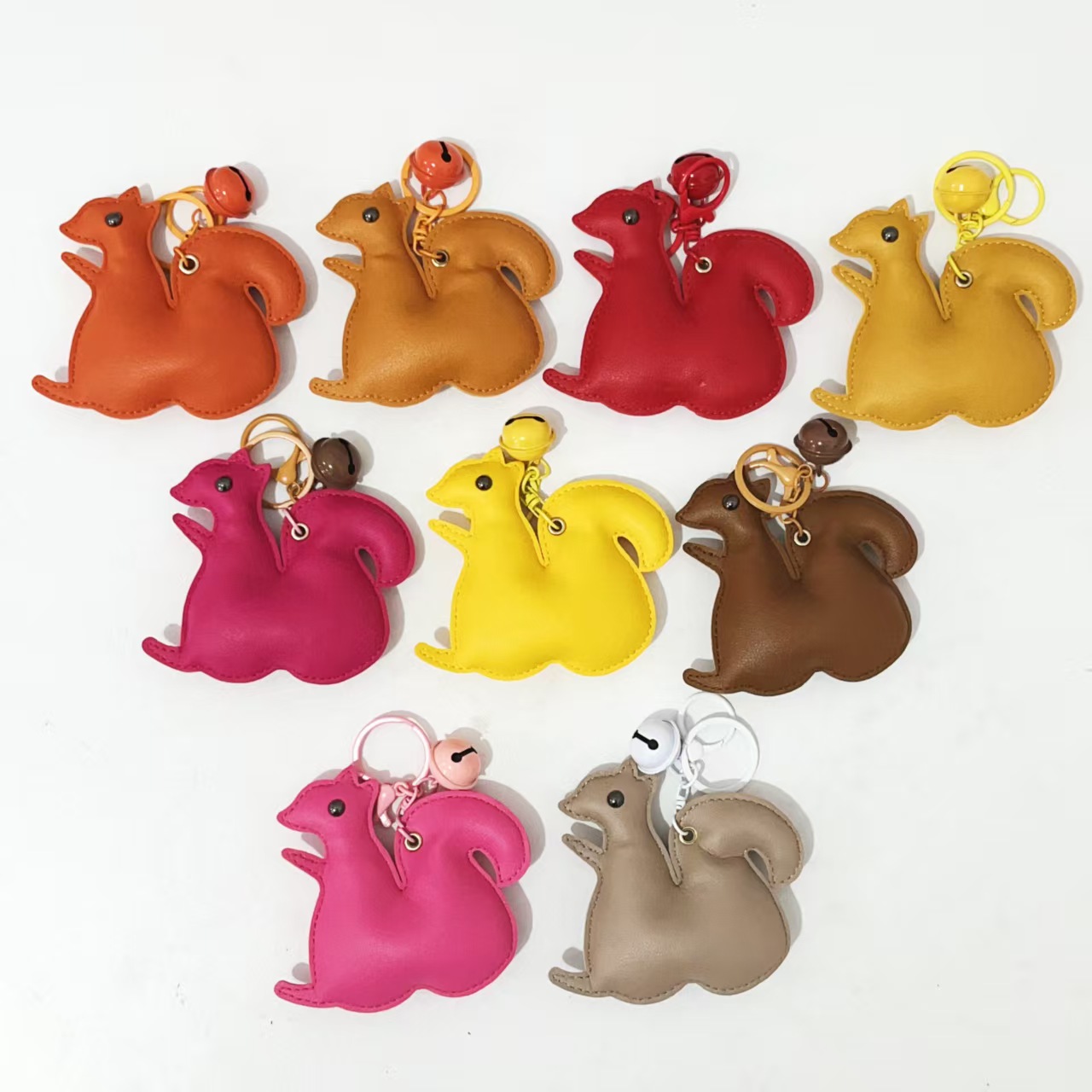 Squirrel Leather Bag Charm