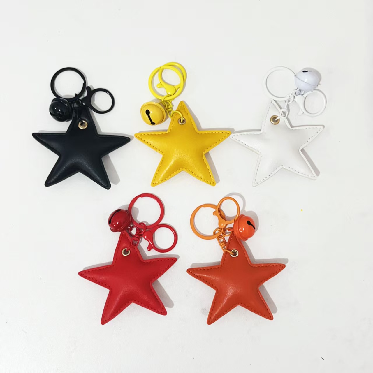 Five-Point Star Leather Charm